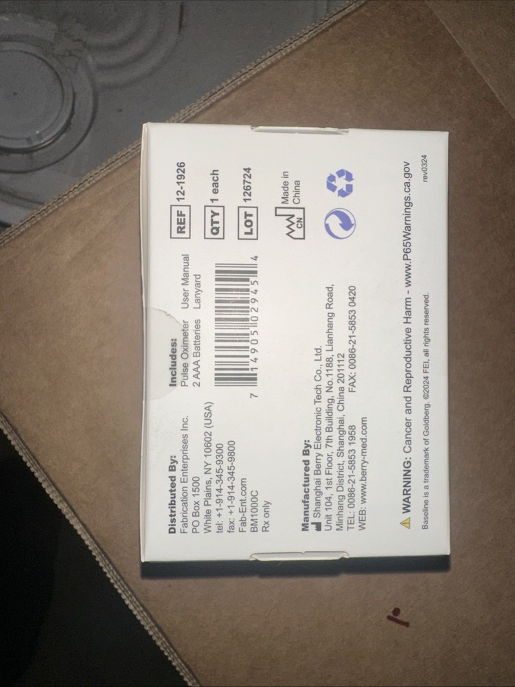 Fingertip Pulse Oximeter SpO2 Blood Oxygen Meter