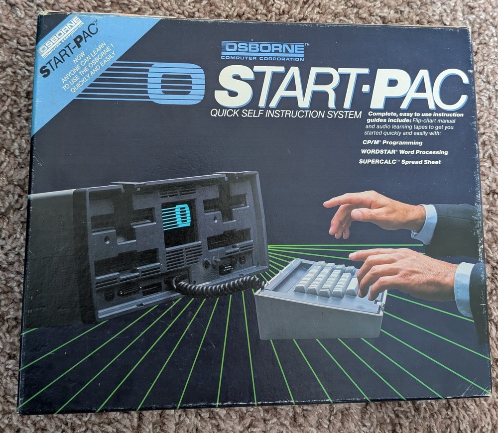 Osborne Computer Start Pac Quick Self Instruction System Wordstar Supercalc CP/M