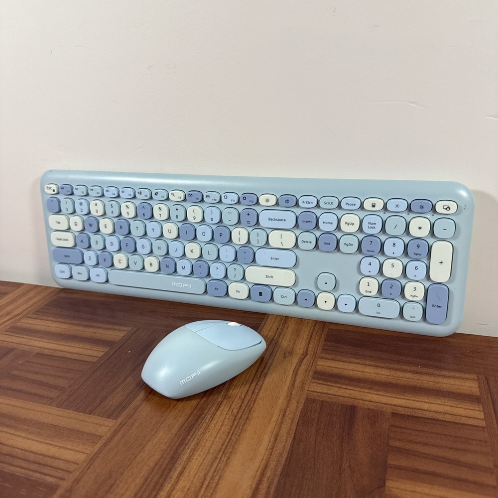 Cute Blue Bluetooth Keyboard & Mouse - FREE S&H