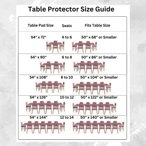 Quality Table Pad Protector, Superior Protection from 70" x 52" (Rectangular)