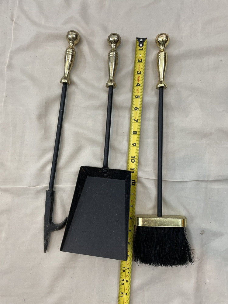 Cast Iron Base 21" Fireplace Tool Holder Set