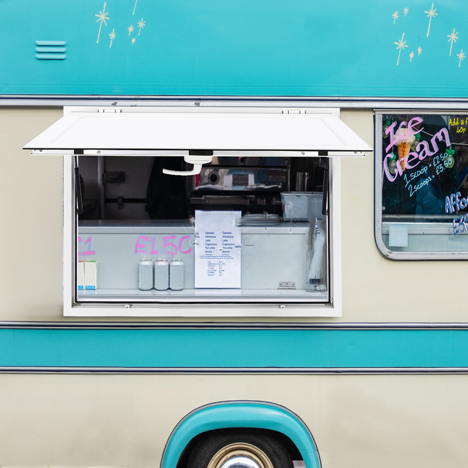 36"L x 24"W Concession Stand Serving Window Food Truck Service Awning NEW