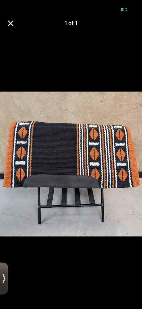 Black and rust 1 inch felt memory foam pad