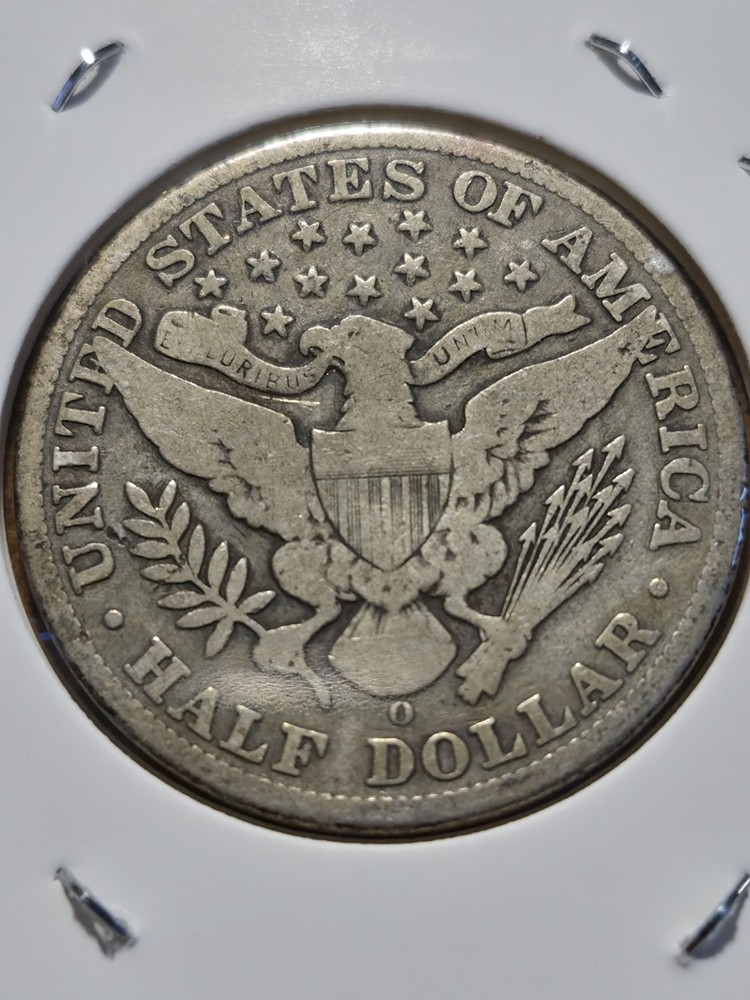 1908-O Barber Half Dollar, 90% Silver