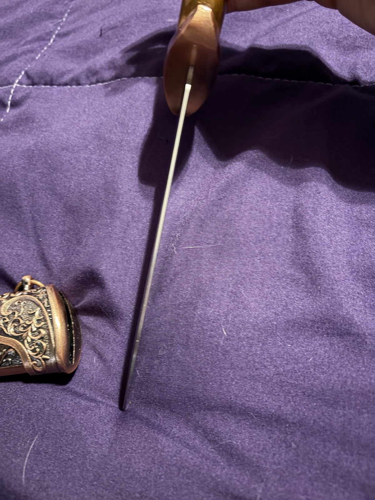 GOLD EAGLE HEAD Fixed Blade 13" MEDIEVAL DAGGER & Sheath Renaissance Vintage