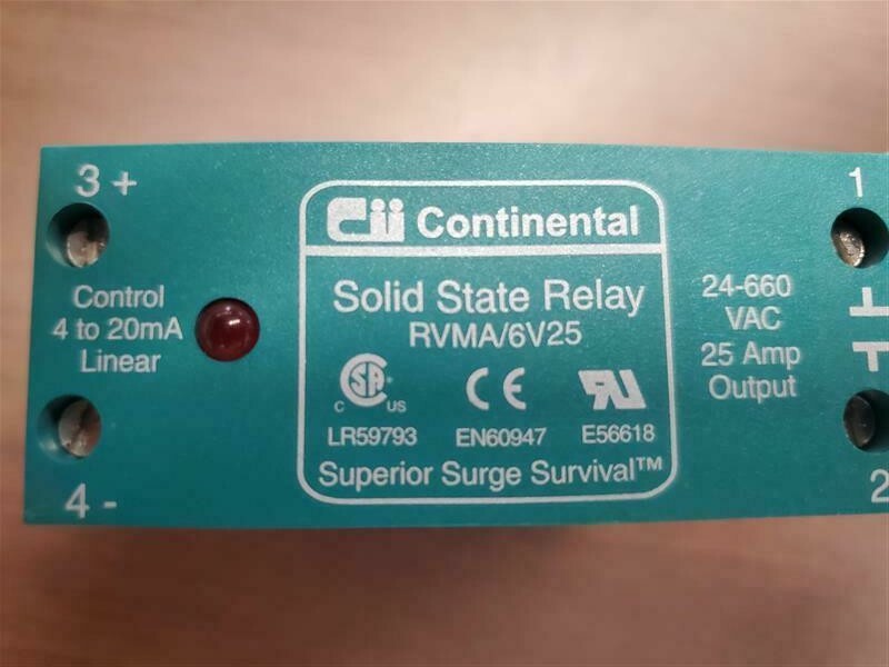 Cii Continental RVMA-6V25 Control Units