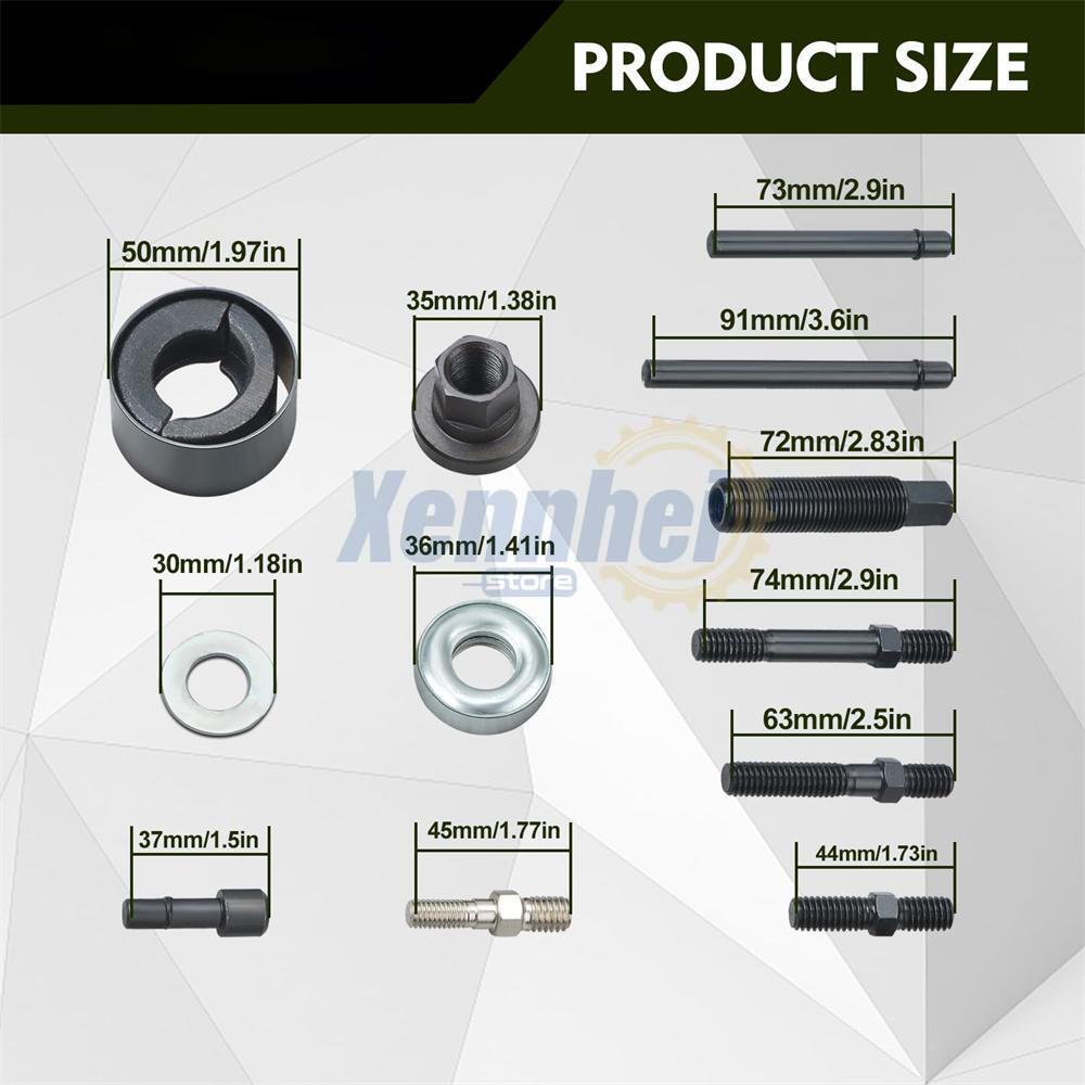 13Pcs Power Steering Pump Pulley Puller Remover & Alternator Installer Tool Kit