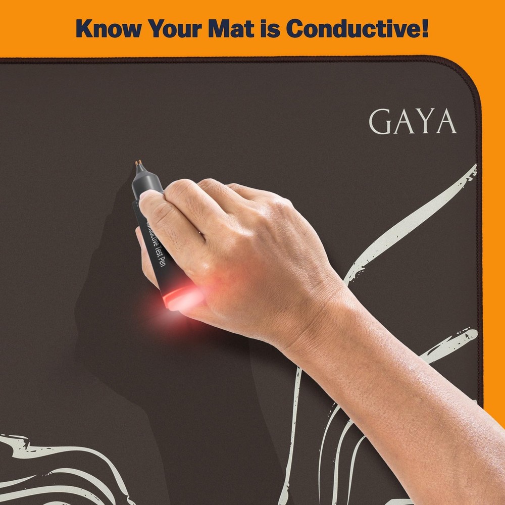 Grounding Mat & Conductivity Tester Bundle – for Relaxation & Fast Grounding...