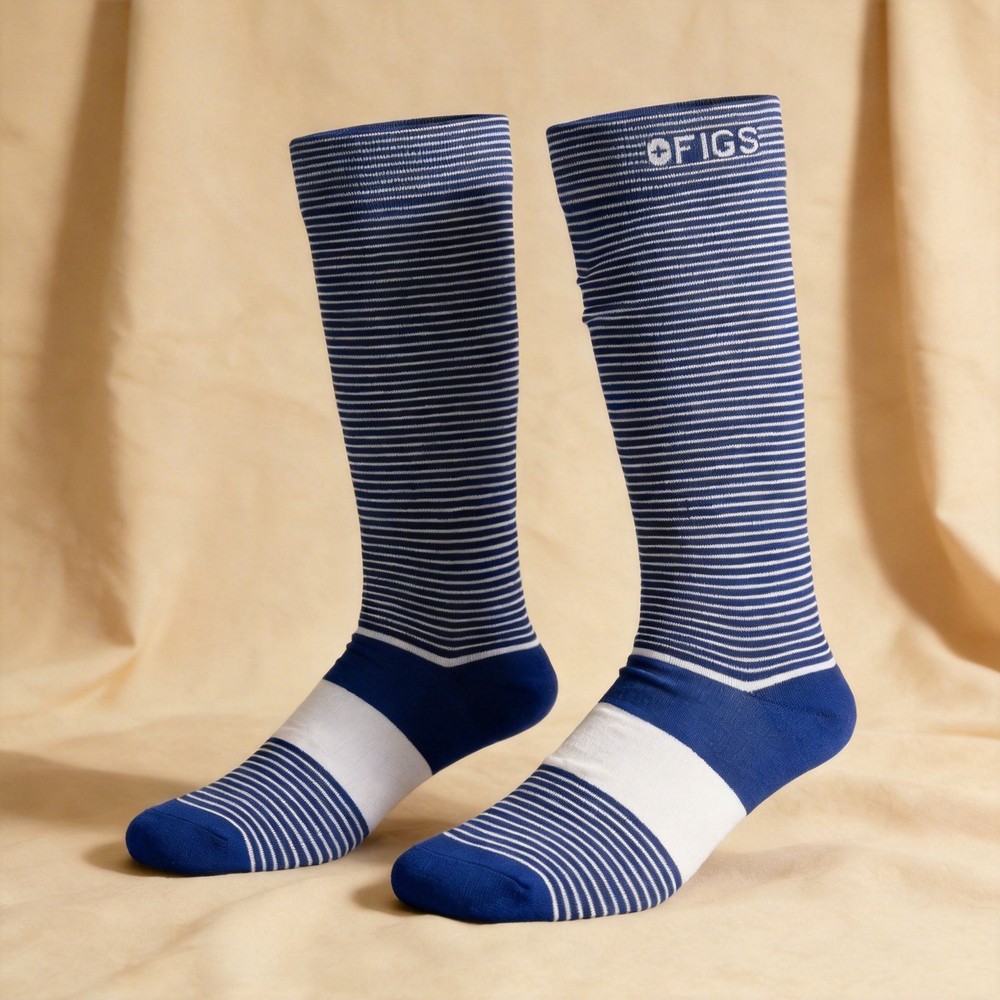 Figs Compression Socks Size L Striped Design Durable Comfort