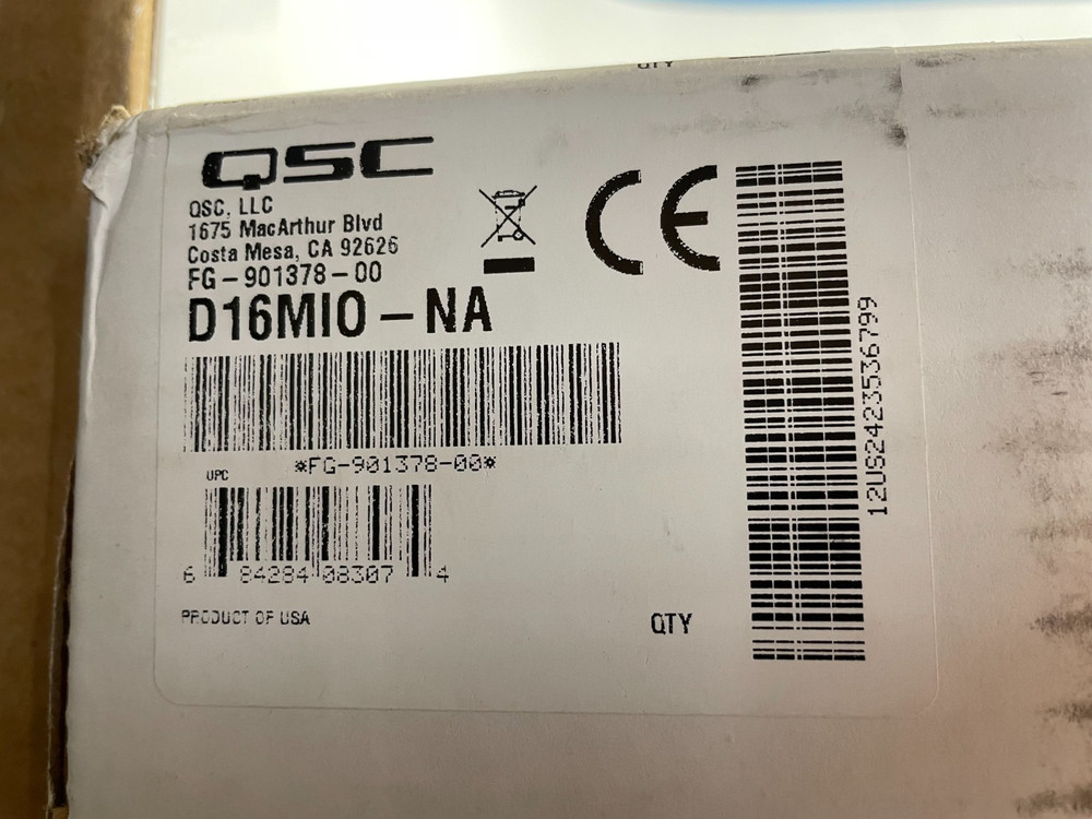 Q-SYS QSC Synapse D16MIO-NA Dante AES67 Networked Audio Interface (Attero Tech)