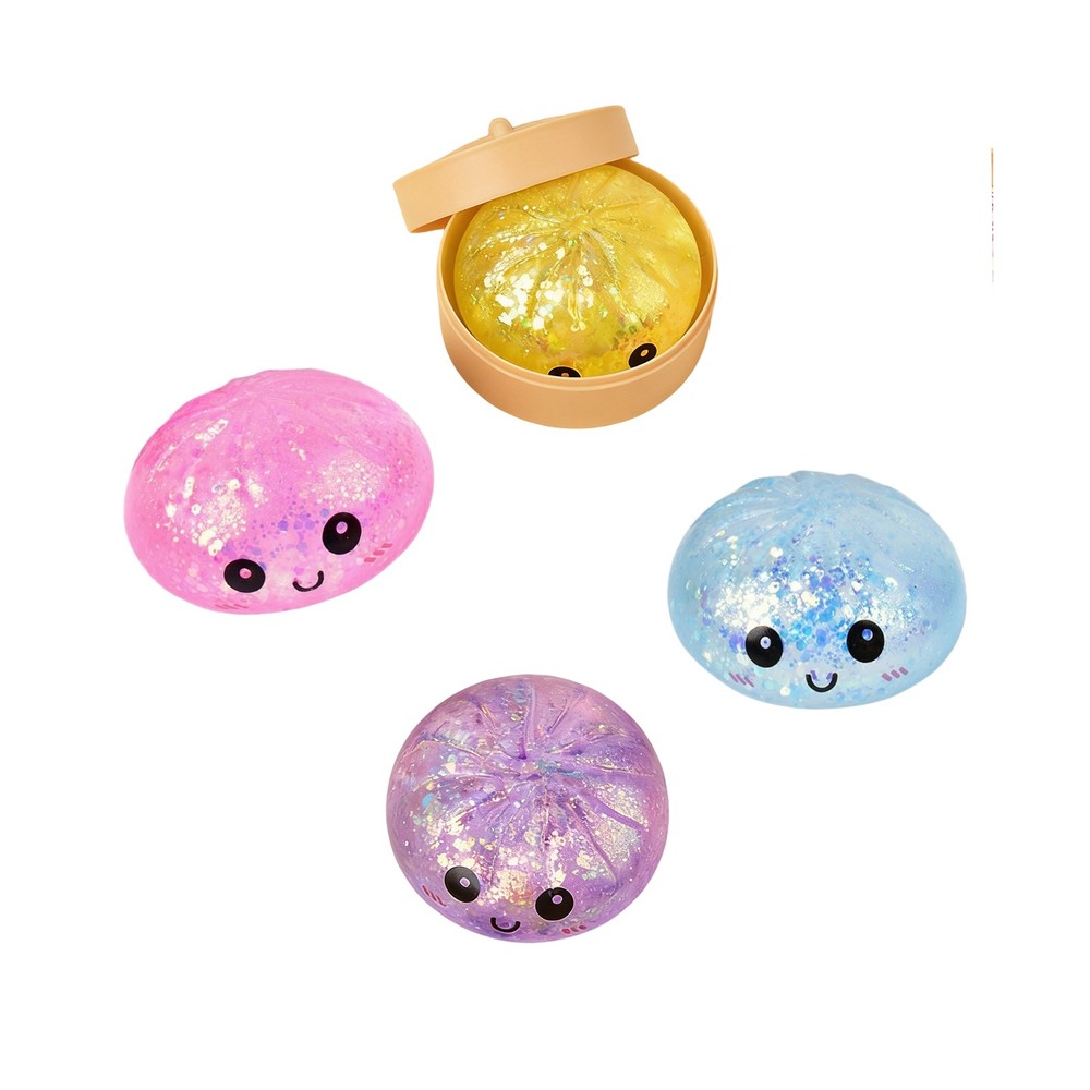 Glitter Dumpling Squishy,Upgrade Dumpling Squishy Mystery Box, Colorful Dumpling