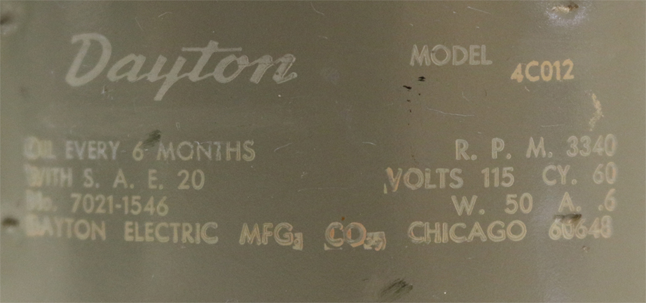 Dayton Electric Mfg. Co. 4C012 Rectangular Centrifugal Blower