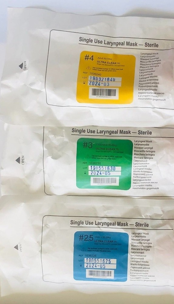 one Pc Single Use Silicone Laryngeal M. Sterile Different size