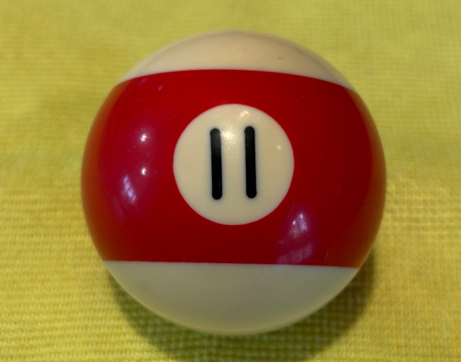 Replacement #11 Billiard Pool Ball  2 1/4" Diameter