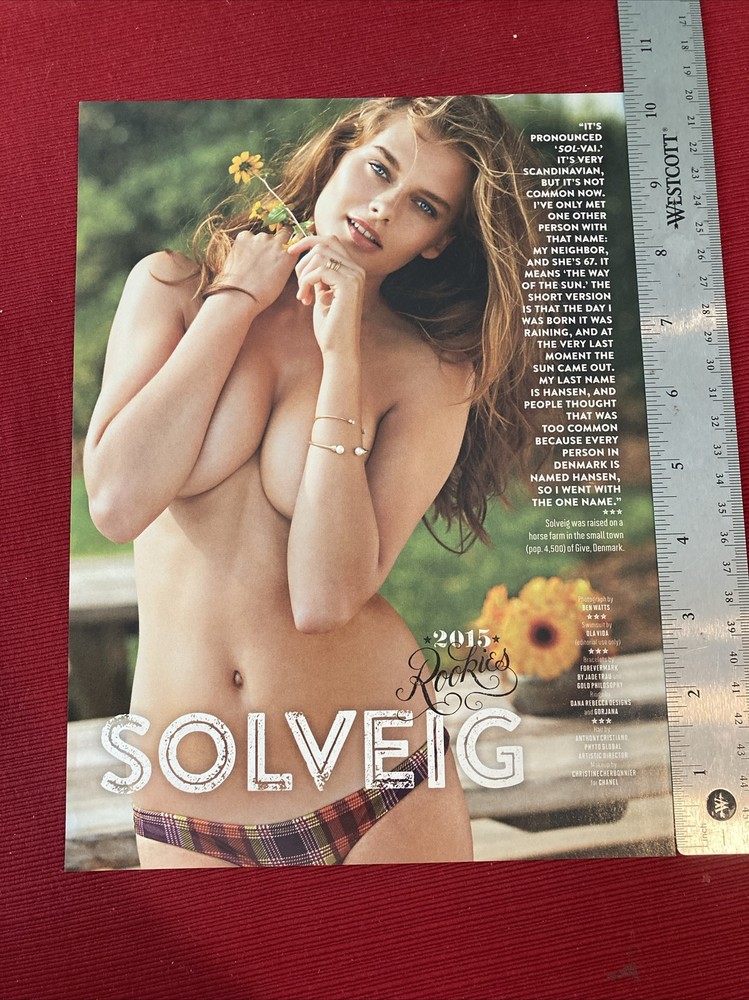 Supermodel Solveig Sexy Bikini 2015 Print Pinup