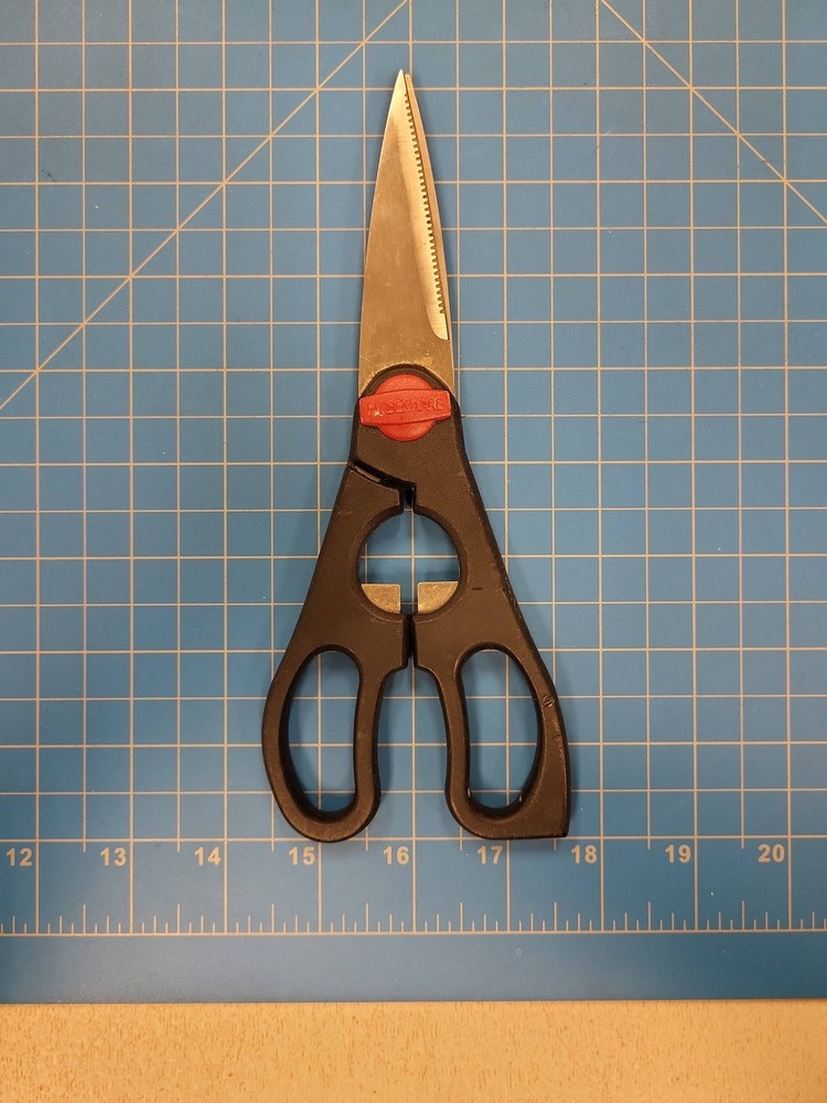 Farberware Kitchen Shears Scissors Black Handle Stainless Steel Blades Utility