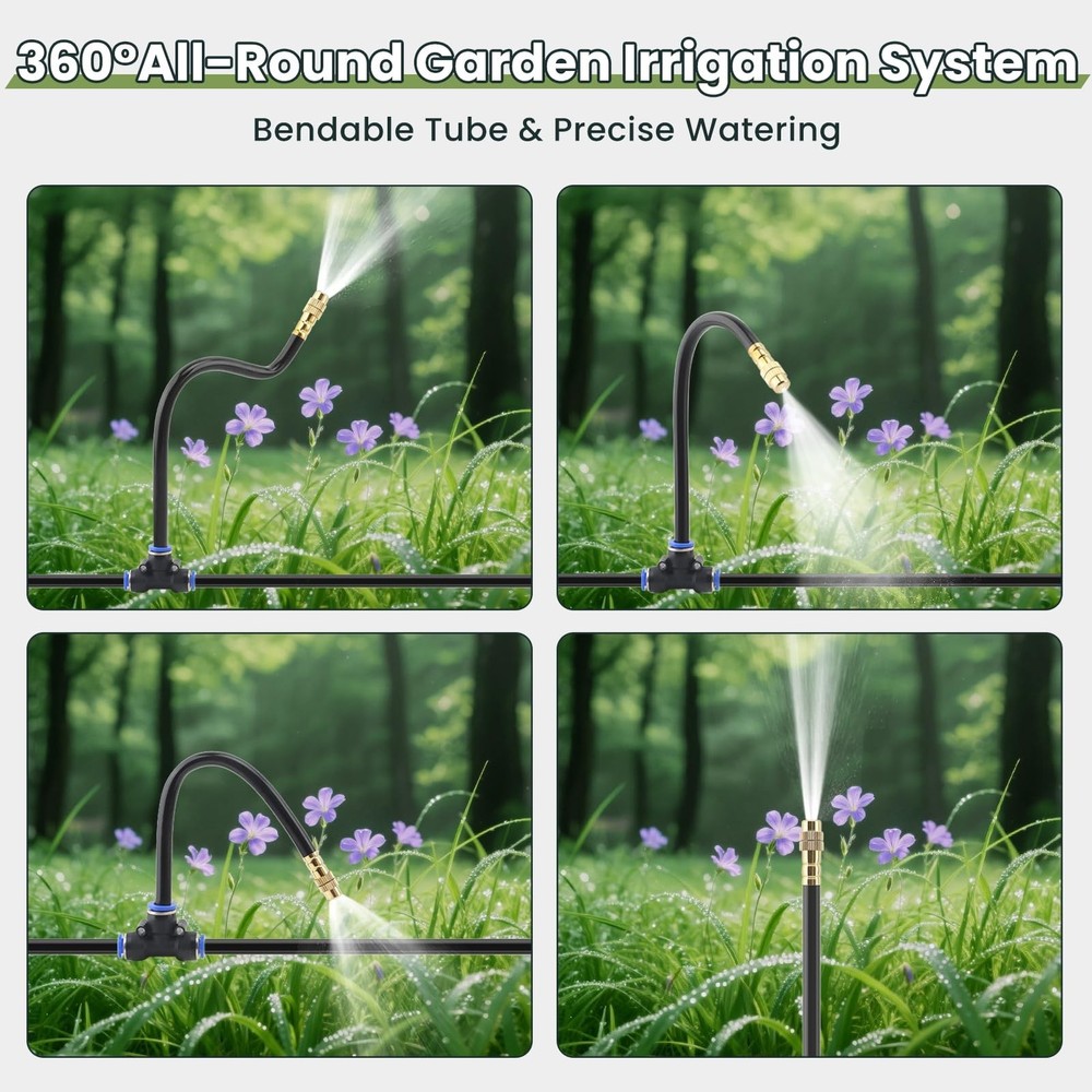 100FT Smart Drip Irrigation System with Water Timer – Automatic Garden Wat