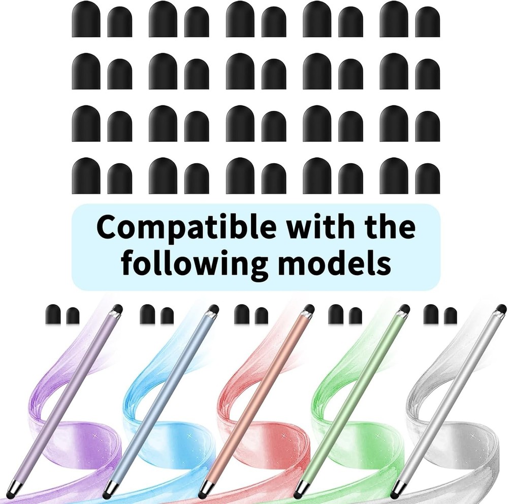 Durable 40PCS Replacement Stylus Tips - Universal Compatibility 0.27 & 0.21 Inch