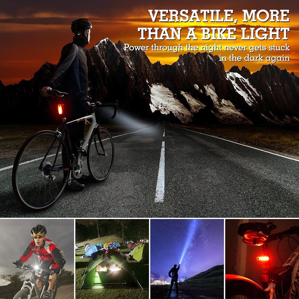 Bicycle Super Bright 9000LM LED Bike Light USB Rechargeable Front Rear Headlight