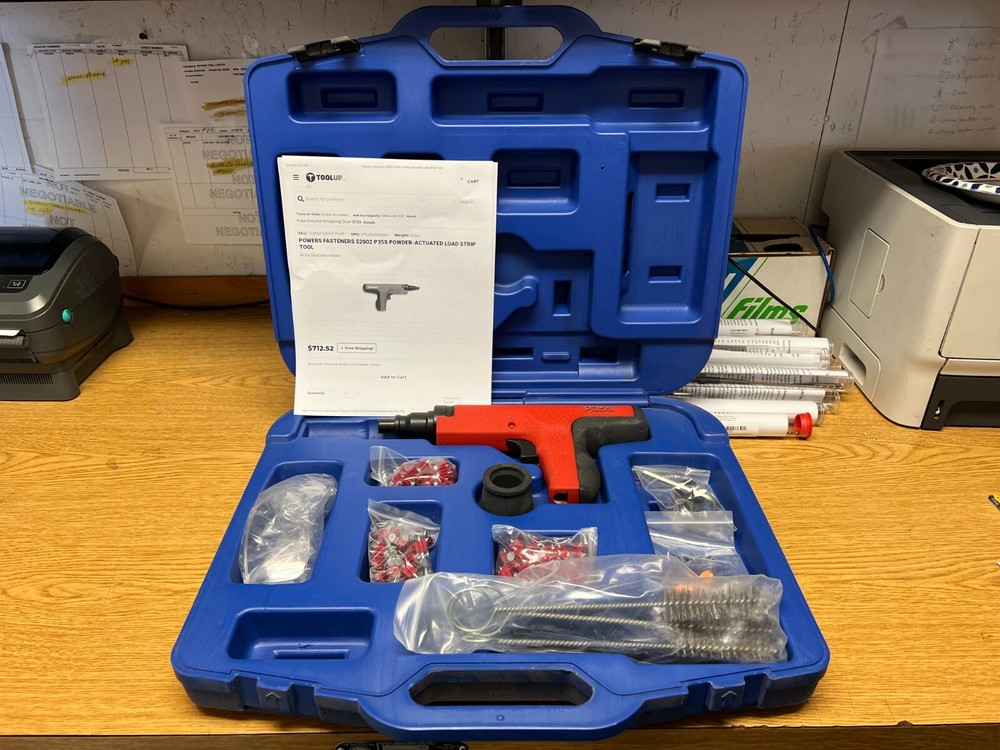 Powers Fasteners P3500 Powder Driven Tool w/ case-Powder Actuated Fastener