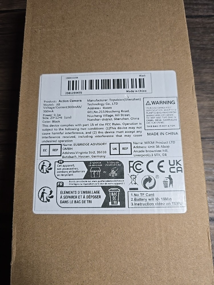 Waterproof Sports Camera Hdd