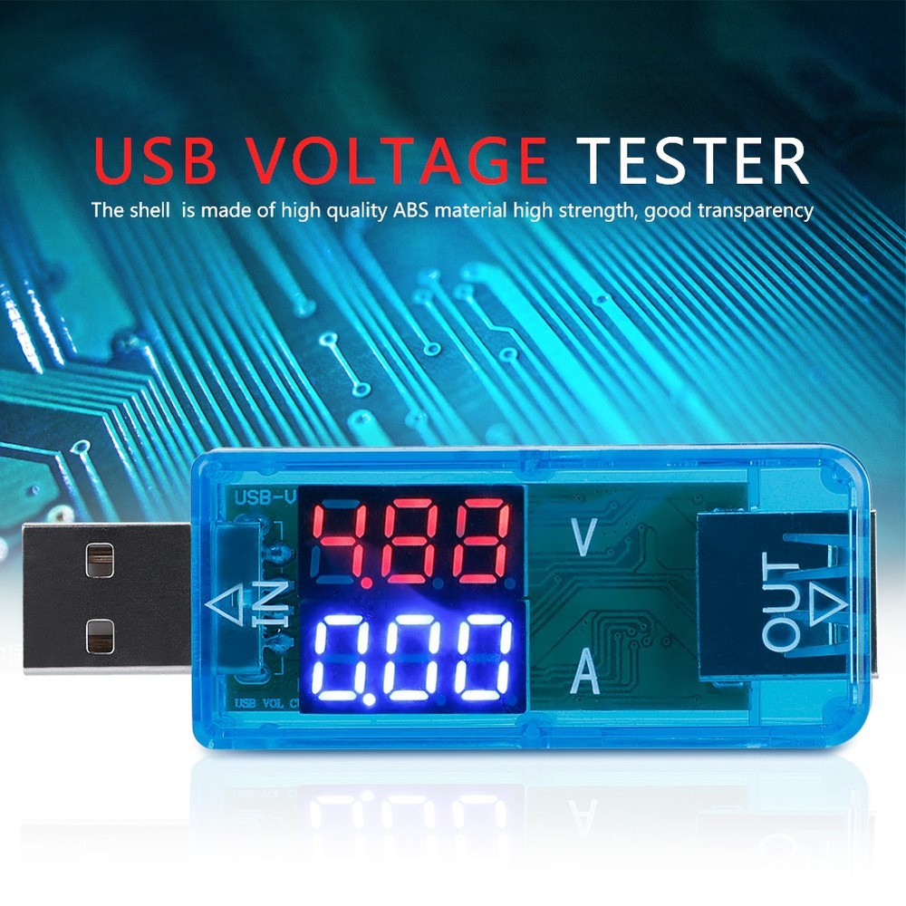 (Blue)USB Color LCD Voltmeter Ammeter Current Meter Multimeter Charger USB