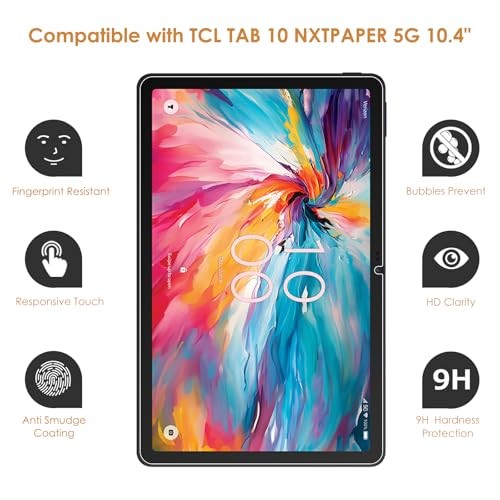 2-Pack Screen Protector Compatible with TCL TAB 10 NXTPAPER 5G 10.4", [HD