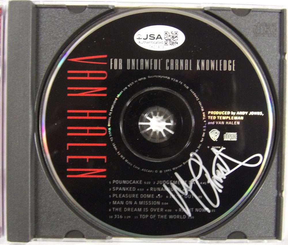 Michael Anthony Van Halen Signed For Unlawful Carnal Knowledge CD JSA Authentic