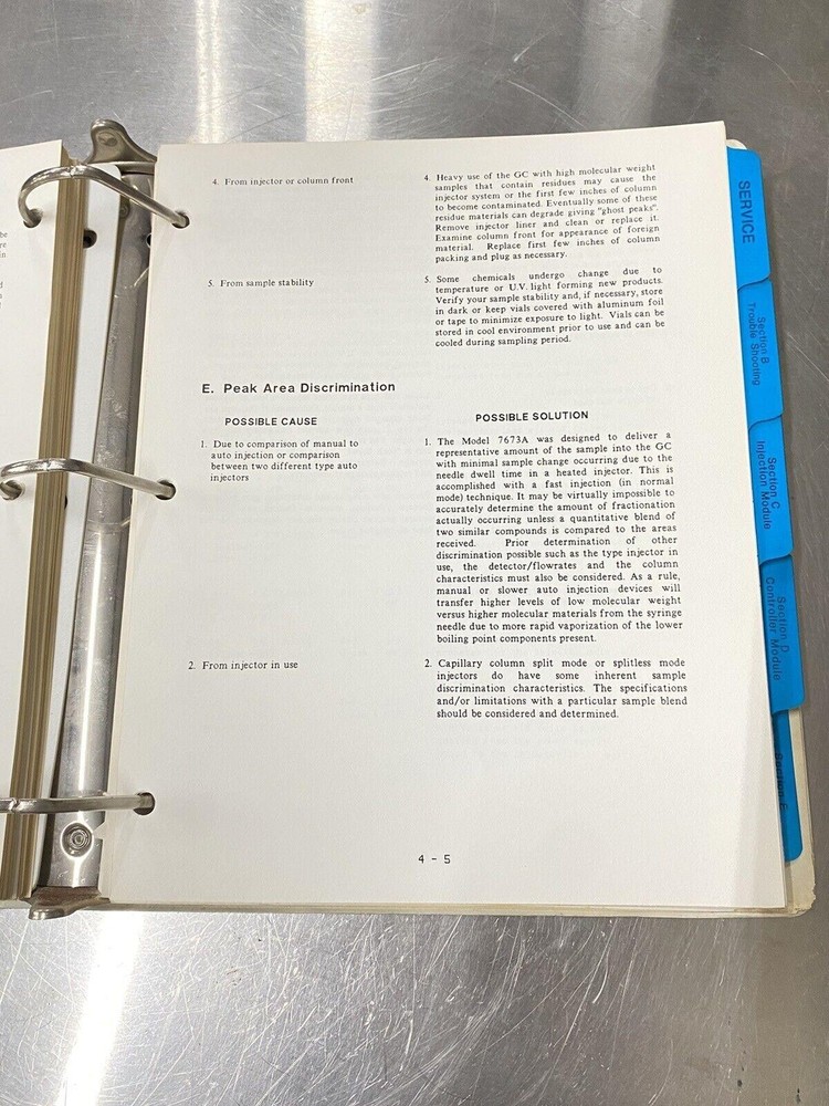 Hewlett Packard HP Automatic Sampler 7673A - Users Guide / Manuals / Instruction