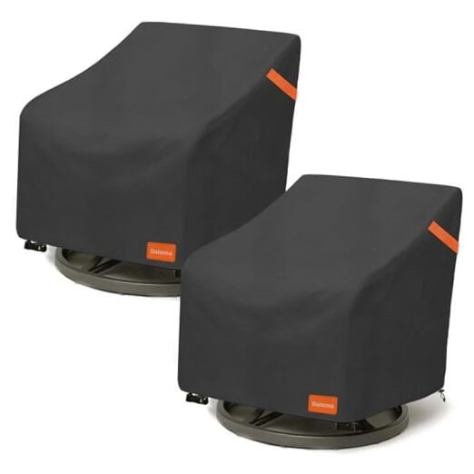 Outdoor Swivel Chair Cover 2 Pack,600D Heavy Duty 100% Waterproof Outdoor