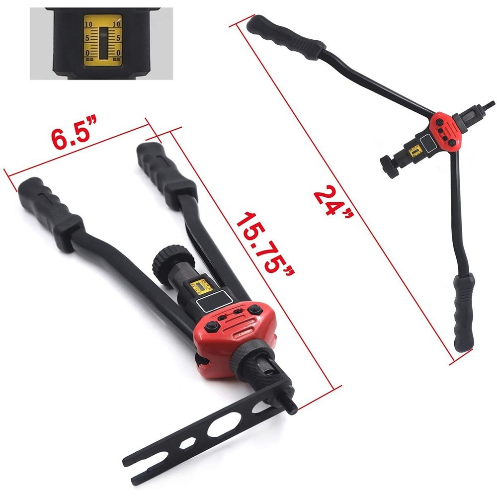 Rivet Nut Gun Kit Rivnut Setting Tools Nut Setter Tool Hand Blind Riveter 16"