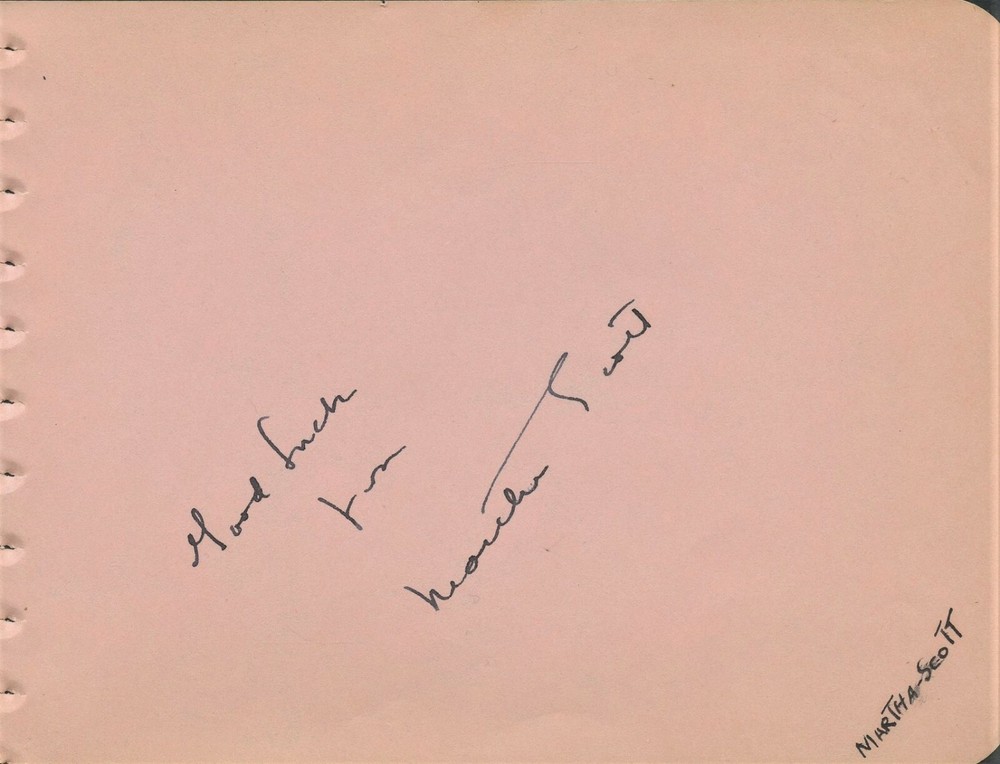Vintage MARTHA SCOTT Autograph