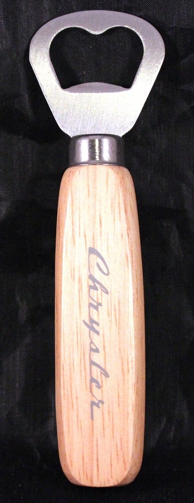 New 5" Wood Handle Chrysler Bottle Opener
