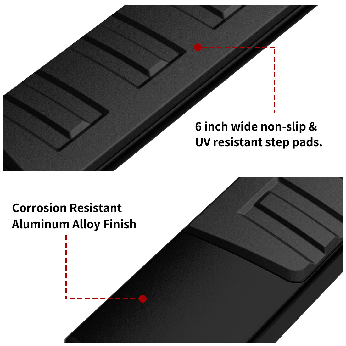 6" Running Boards for 2015-2025 Ford F-150 SuperCrew Cab 6" Side Step Nerf Bars