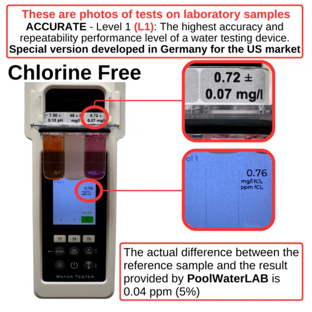 Pool Water Tester - Accurate Pool Water Testing Kit, Ultimate Smart Digital Test