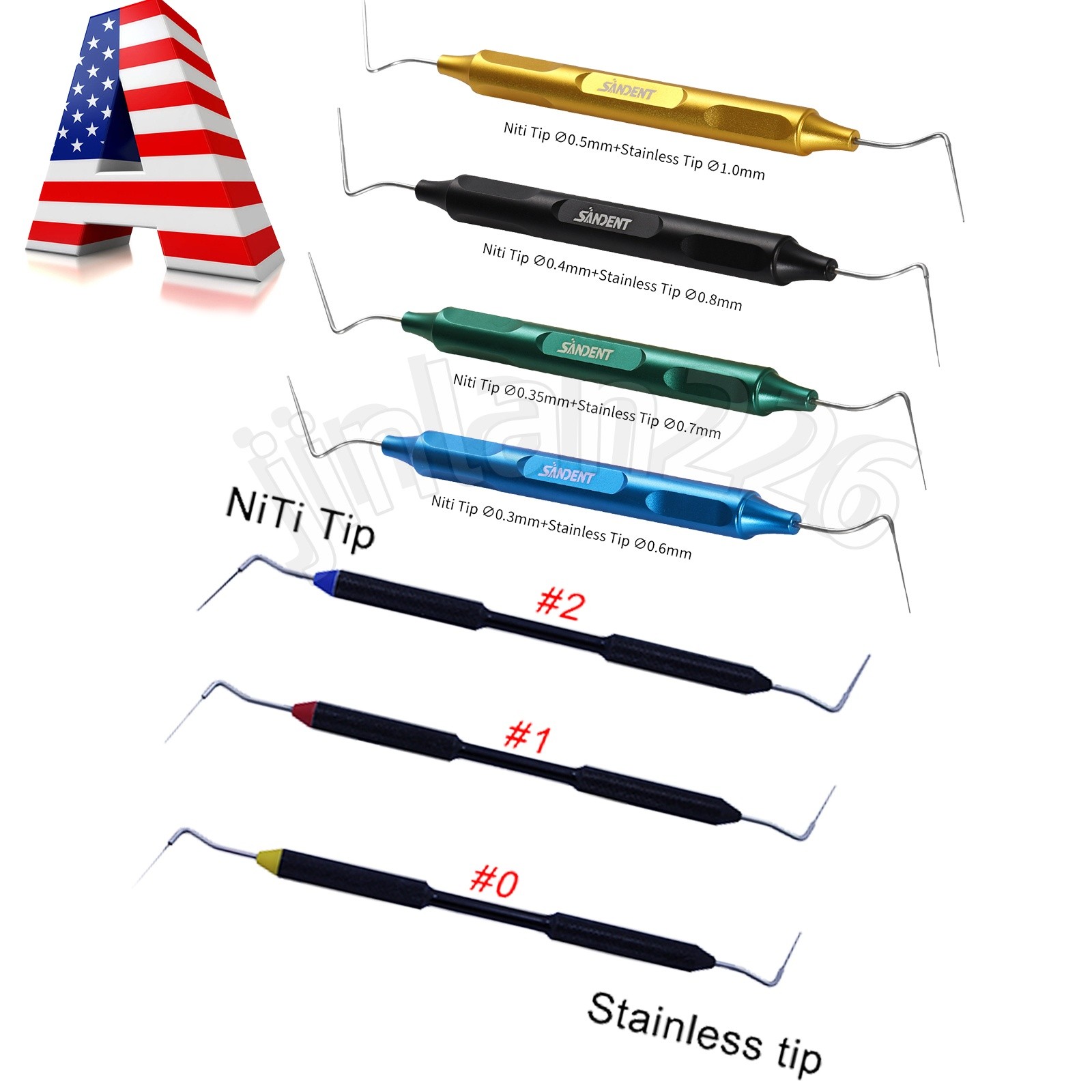 Dental Endo Buchanan Hand Plugger Tip Fill Obturation Instrument Size 7 Type