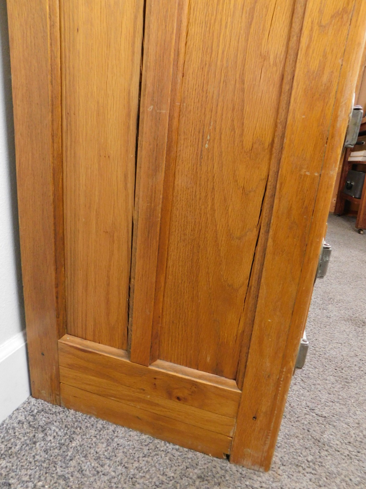 Antique REAL DEAL c1915 ALL Original Oak Ice Box Bar Counter Refrigerator VG HOT