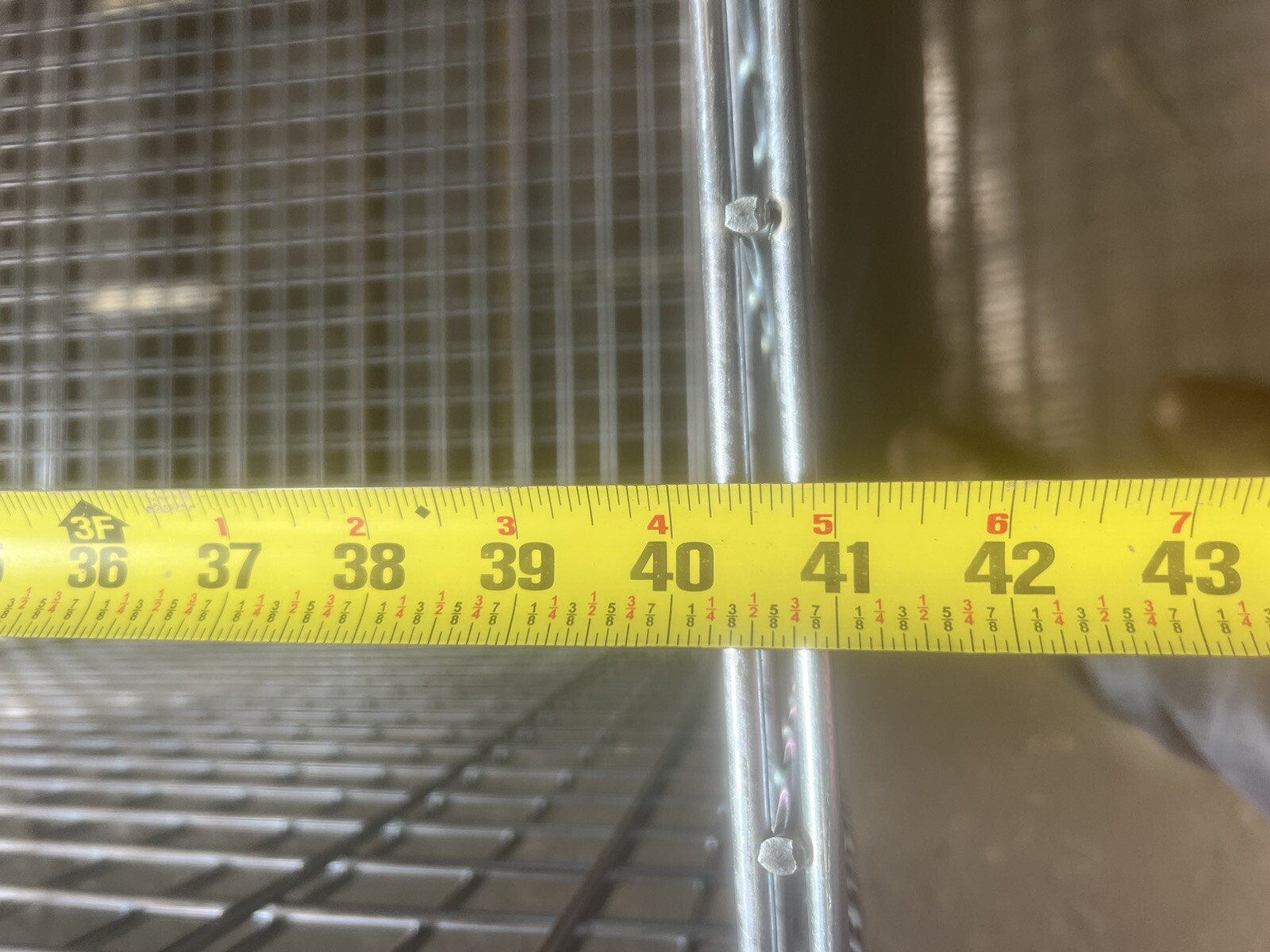 New wire basket 40”x48” x 42” tall gate on one side stackable wire basket 4000#