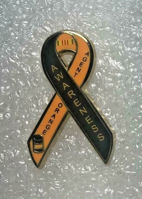 AGENT ORANGE AWARENESS HAT LAPEL PIN VIETNAM VETERAN ARMY MARINES NAVY AIR FORCE