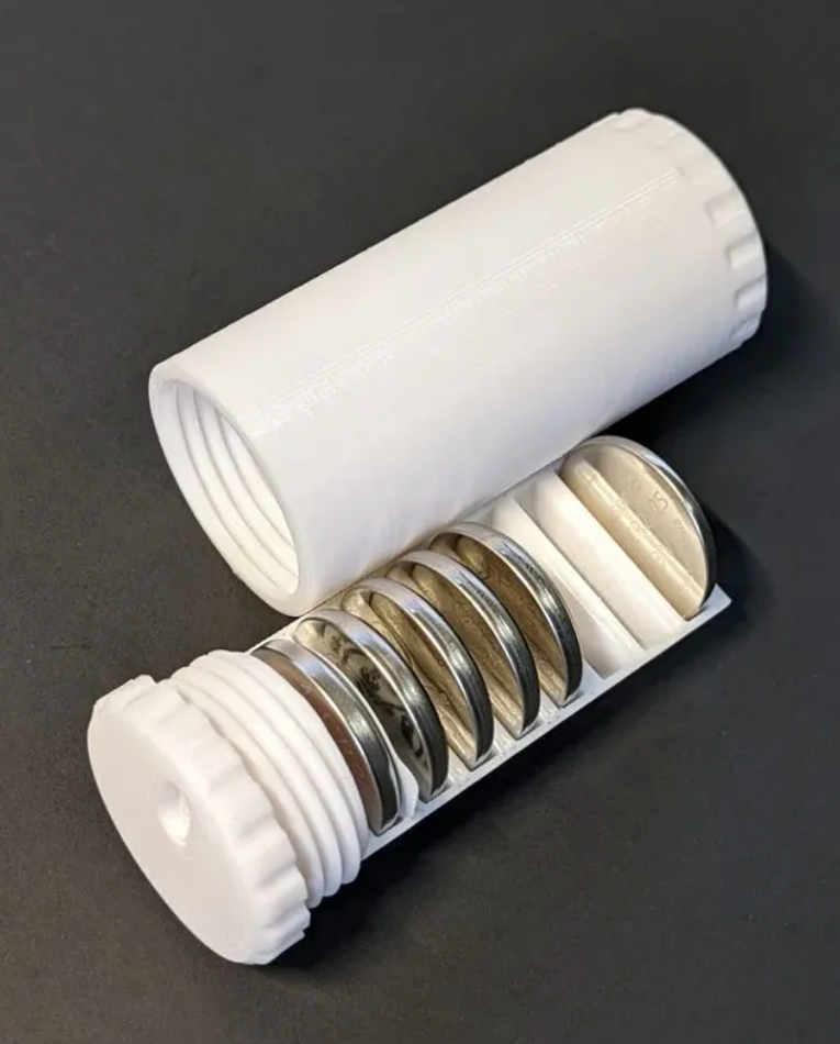 Coin Cell Battery Container (CR2032 & CR2025)