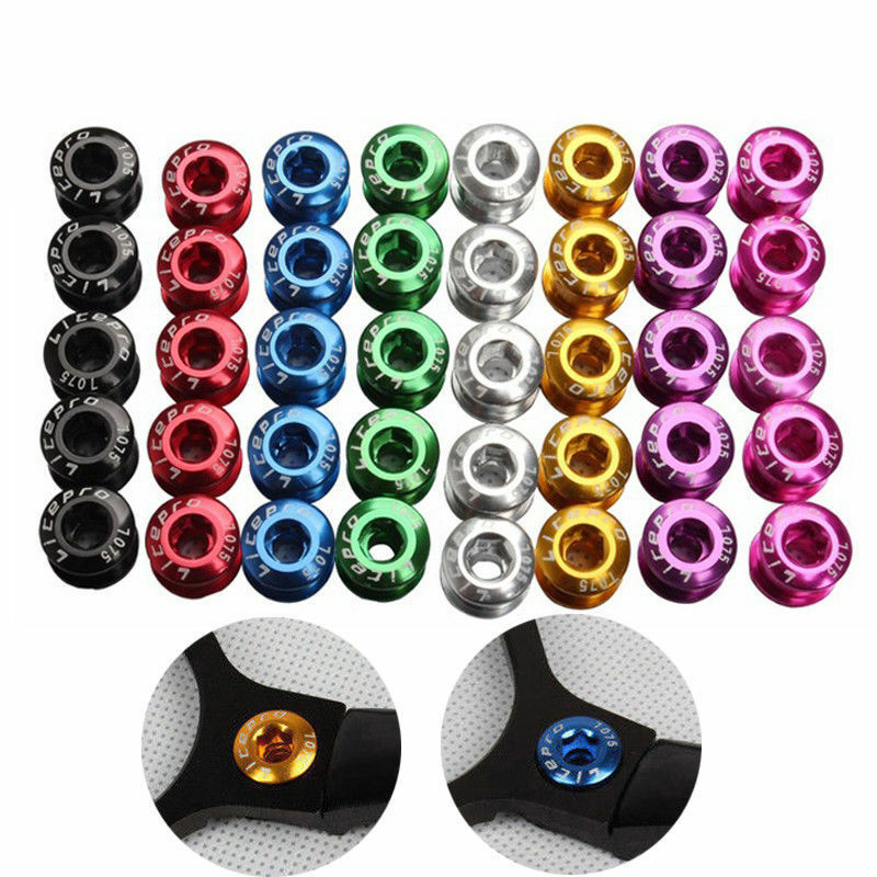4/5PCS Litepro Alu7075 Single/Double/Triple MTB Road Bike Chainring Bolts Screws