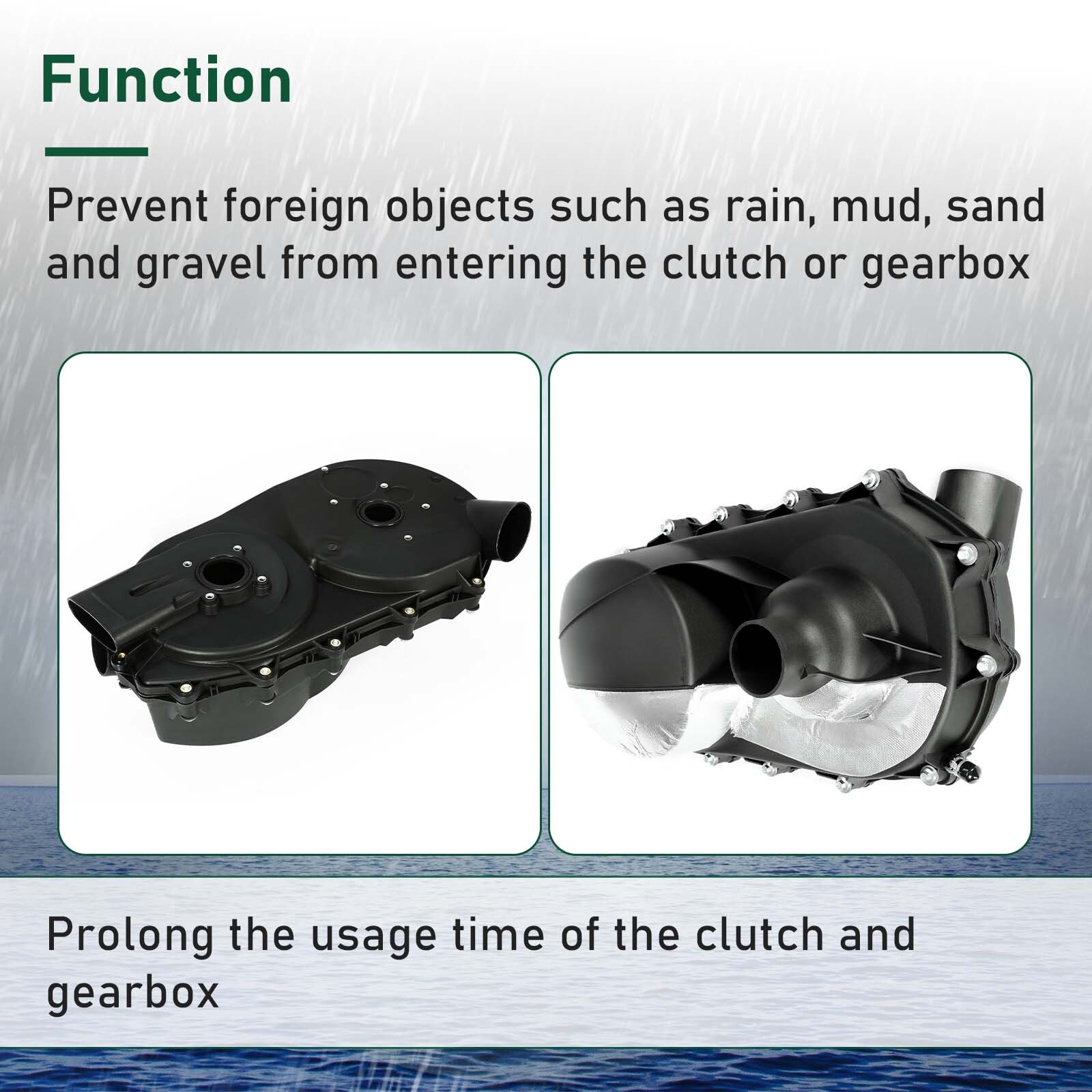 For Can Am Maverick 1000R Drive Clutch Belt Cover CVT Kit Belt Box Set Housing