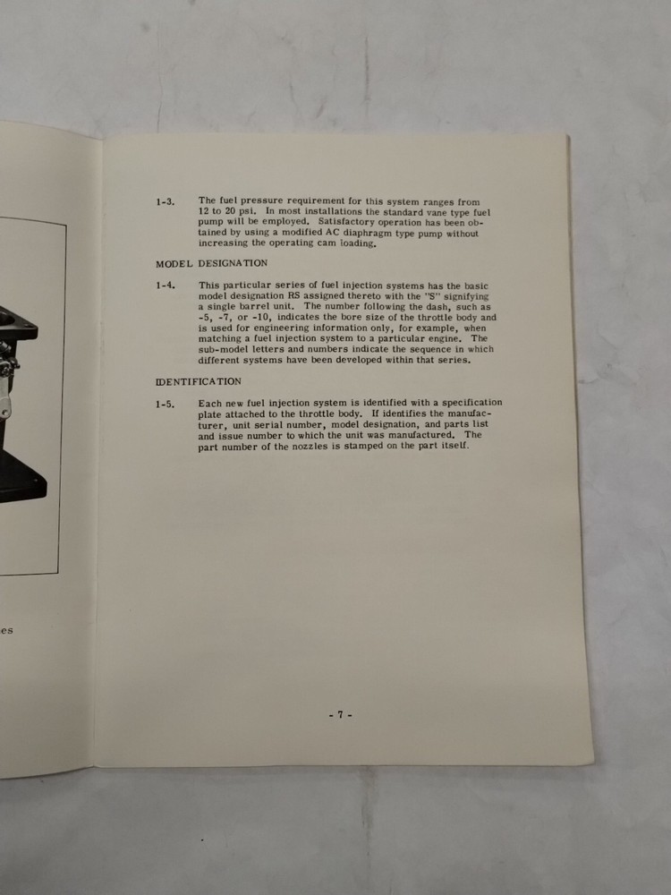 Bendix RS Fuel Injection System Preliminary Service Manual-Original