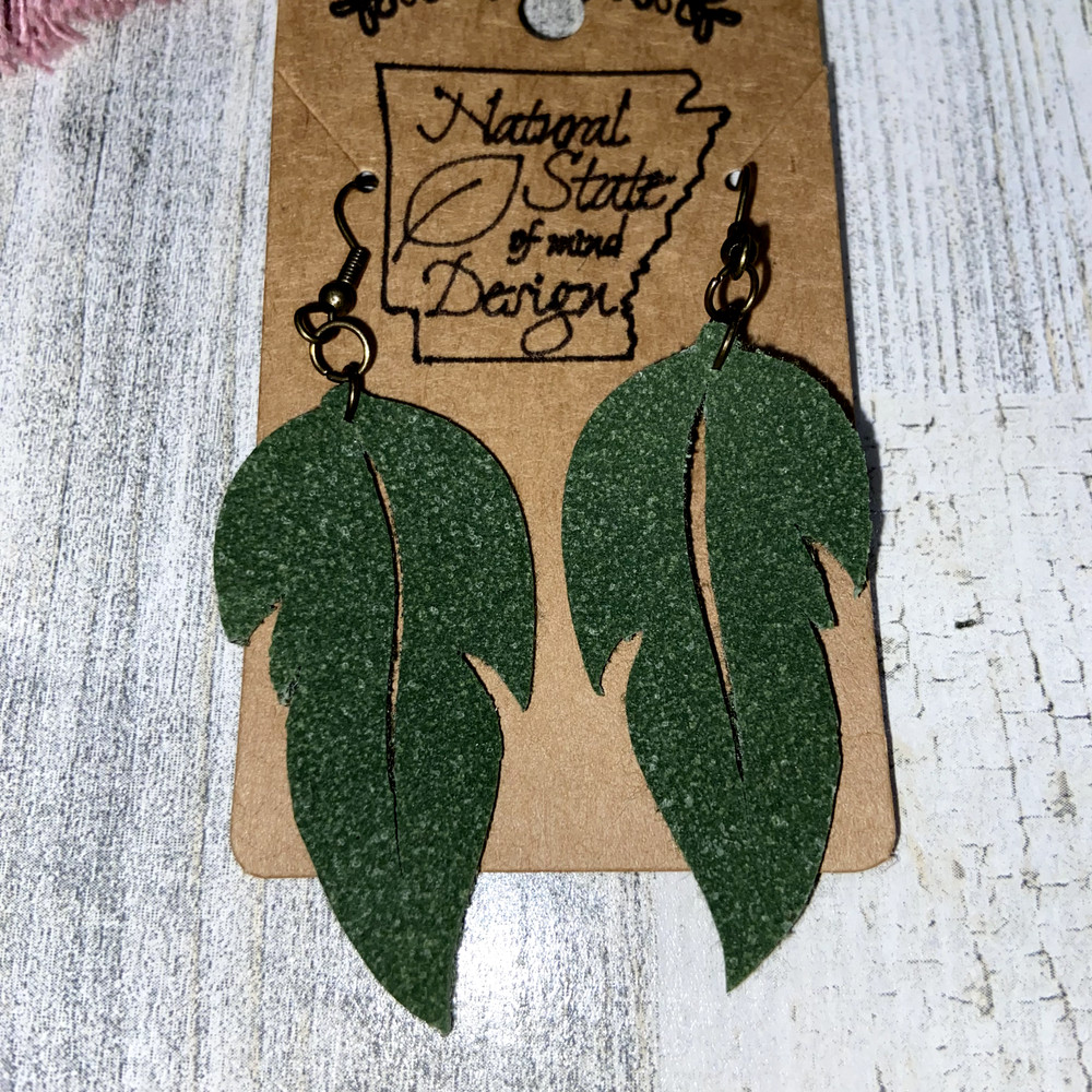 Handmade Boho Felt Dangle Earrings