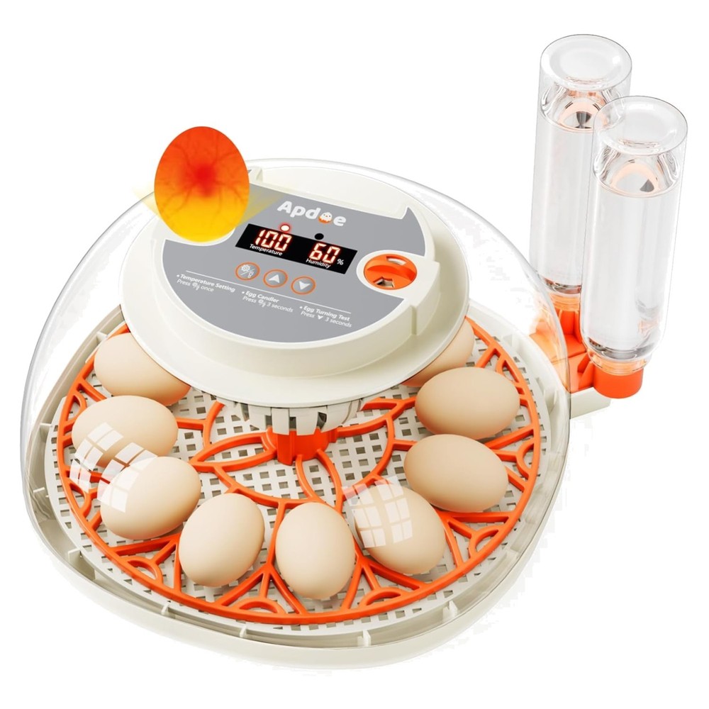 HatchPro 12 Egg Incubator: Automatic Turner & Clear View for Perfect Hatching