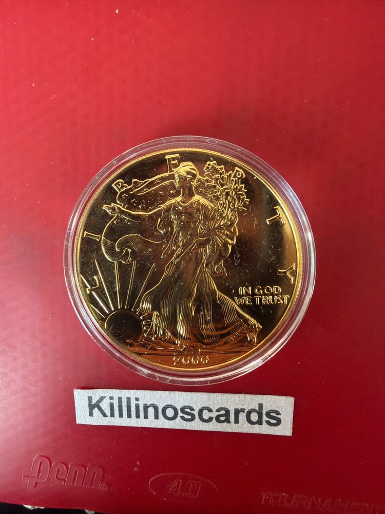 2000-P Gold Plated Millennium American Silver Eagle