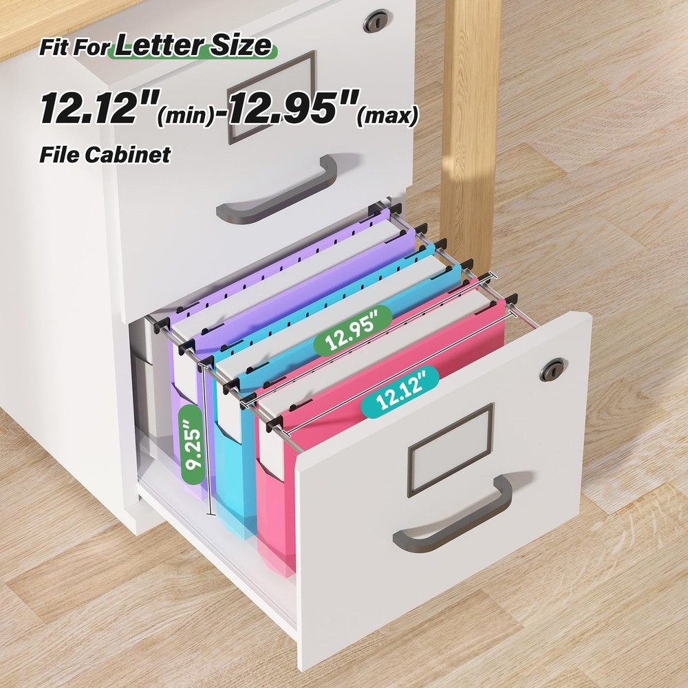 Plastic Hanging File Folder Letter Size,Heavy Duty 2" Expandable File Folder ...