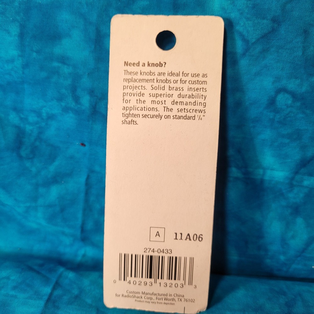 1" Control Knobs, Red Insert with Pointer. Part # 274-433, NIB