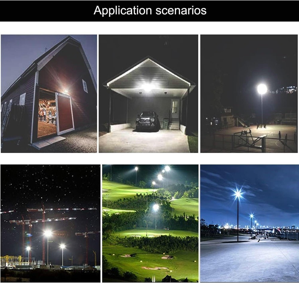 garageangle 2Pack LED Flood Light Outdoor,50W Work 50W-2Pack, Black