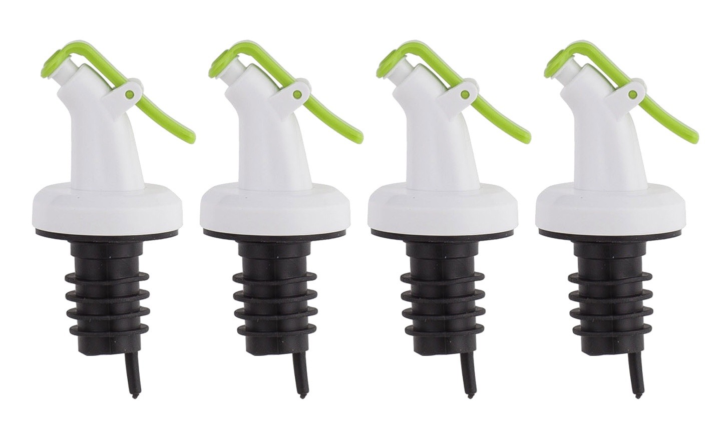 4PK | VenusChef Pourer | Free Pour Spout | Bar Liquor Bottle Restaurant Oil Wine